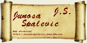 Junoša Spalević vizit kartica